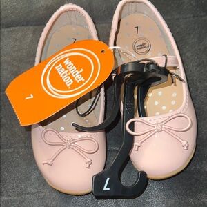 Wonder Nation Pink Kids Ballet Flats